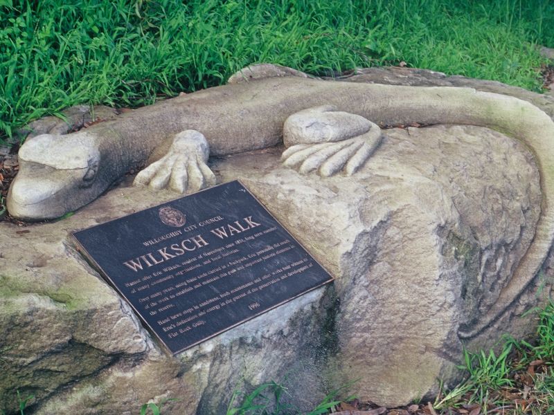 Artworks-Flat Rock Gully-Lizard & Wilksch Walk plaque