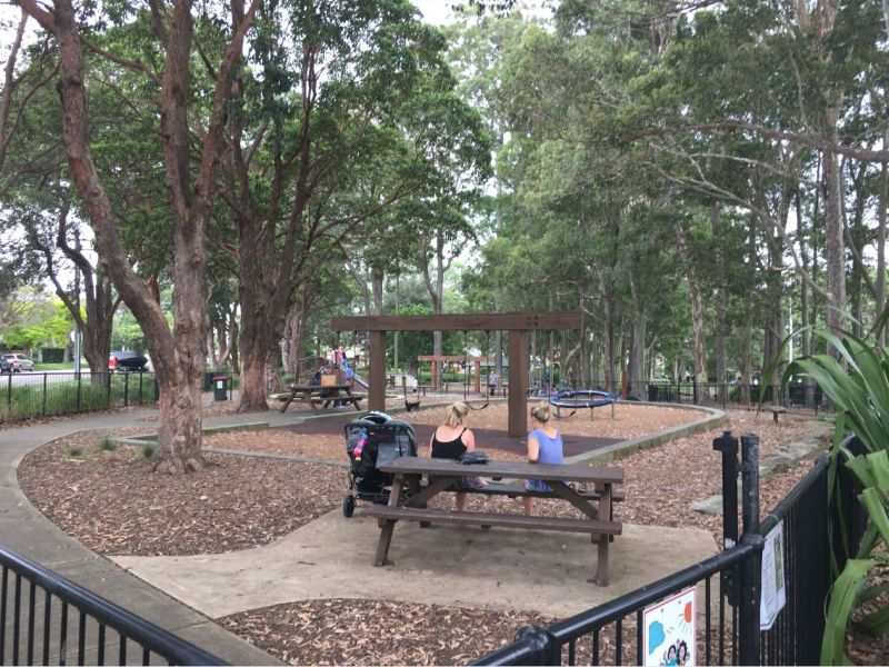 Willoughby Park Playground view from the top of the site