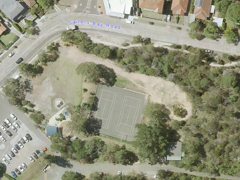 Aerial view of Bonds Corner sports courts
