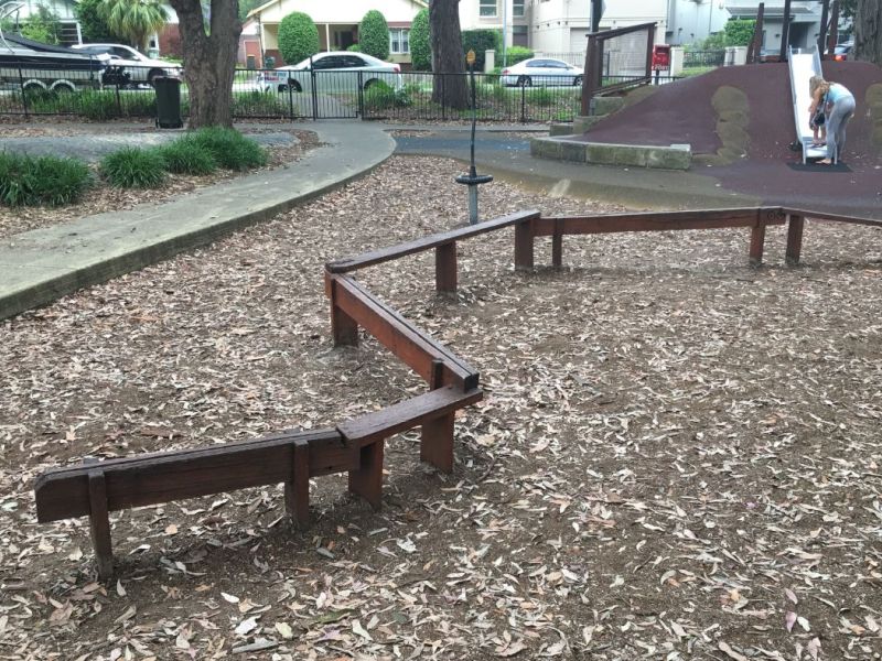 Willoughby Park Playground balance beams